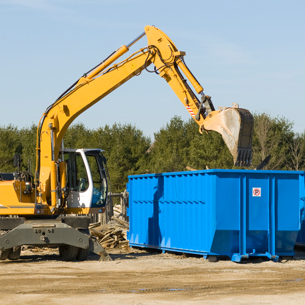 what are the rental fees for a residential dumpster in Bell Buckle